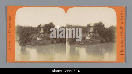 Gezicht op een kraam in het Boulogne te Parijs France au Stereoscope (serietitel) Ansicht eines Stalls im Pariser Boulogne Frankreich au Stereoscope (Serientitel) Eigenschaftstyp: Stereobild Artikelnummer: RP-F05160 Aufschriften/Marken: Aufschrift verso, handschriftlich "Kiosque au bois de Boulogne Paris" Hersteller Schöpfer: Fotograf: Charles Gérard (Listed Property) Ort Herstellung: Bois de Boulogne Datum: CA. 1850 - ca. 1875 Material: Pappe Papiertechnik: Albumdruck Abmessungen: Sekundäres Medium: H 85 mm × W 170 mm Betreff: Bücherstand, Kioskfluss wo: Boulo Stockfoto