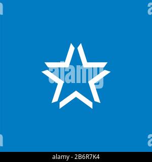 Monochromer Stern Vector Logo Template Illustration Design EPS 10 Stockfoto
