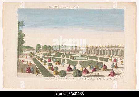 Blick auf den Grand Trianon im Garten von VersaillesVeue du Chateau de Trianon du coté du parterre du Parque de Versailles (Titelobjekt) Objektart: Druckoptik Bildnummer: RP-P-1925-1214 Aufschriften / Marken: Sammlerzeichen, darunter rechts, gestempelt: Lugt 2166Wassermerk Hersteller: Herausgeber: Anonymer Druckdatum: Anonymer: Anonymer Druckerei-Hersteller: Anonymer: Anonymer: Anonymer Druckdatum: Anonymer: Anonymer Druckdatum: 1700 - 1799 Physikalische Merkmale: Farbiges Ätzmaterial: Papier-Aquarell-Technik: Ätzung / Pinselabmessungen: Plattenkante: H 288 mm × W 420 mm Betreff: Gartenbau-Garten-Gießerornamentanlage wo Grand Trianon Stockfoto