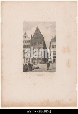 Bild op het Salzhaus te Frankfurt am Main Wedelgasse in Frankfurt am Main (titel op object) Blick auf das Salzhaus Frankfurt am Main Wedel Gasse Frankfurt a / m (title object) Objekttyp: Bild Artikelnummer: RP-P-1909-1741 Aufschriften / Marken: Sammlermarke, Verso, gestempelt: Lugt 2228 Hersteller: Druckmaschine : Theophil Beck (denkmalgeschütztes Gebäude) zum Zeichnen von Karl Theodor Reiffenstein (denkmalgeschütztes Eigentum) Ort Herstellung: Frankfurt am Main (möglich) Datum: 1903 physikalische Merkmale: Aquatint und Ätzmaterial: Papiertechnik: Aquatint / Ätzmaße: Blatt: H 378 mm (Plattenkante u. Stockfoto