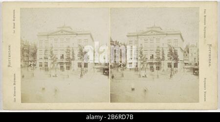 Blick auf die Schielandshuis in RotterdamHet Boymans. / Le Musée Boymans. / Das Museum Boymans. / Boyman Museum (Titelobjekt) Rotterdam (Serienobjekt) Objektart: Stereobild Artikelnummer: RP-F12116 Hersteller: Fotograf: Anonymer Ort Herstellung: Rotterdam Datum: 1867 - 1870 Material: Pappe Papiertechnik: Albumin Druckabmessungen: Sekundäres Medium: H 88 mm × W 175 mm Subject Villa wo: SchielandshuisWie: Museum Boijmans Van Beuningen Stockfoto