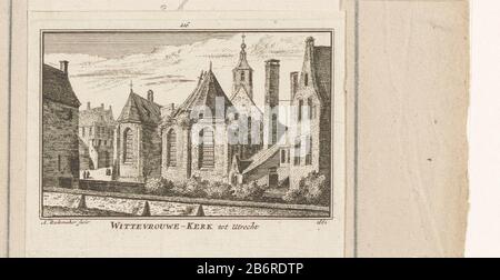 Gezicht op het Wittevrouwenklooster te Utrechter, 1661 Wittevrouwe-kerk tot Utrechter 1661 (titel op object) Blick auf das zerstörte kirchliche weiße Nonnenkonnenkraut nahe dem Wittevrouwen-Tor in Utrechter, in der Situation um 1661. Hersteller : Druckmaschine: Abraham Rademacher (Listed Property) Ort Herstellung: Amsterdam Datum: 1725 - 1803 Physikalische Merkmale: Ätzmittel und Engra-Material: Papiertechnik: Ätzung/Engra-Abmessungen: Plattenkante: H 83 mm × W 112 mm (teilweise innerhalb Plattenkante geschnitten) Anmerkungen Drucken auch in: Rademacher, Abraham. Kabinett Dutch Outheden und Gesichter: Konstant enthalten in Stockfoto