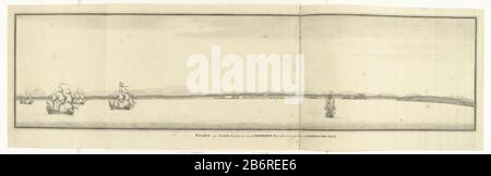 Gezicht op het fort te Galle op Ceylon Ansicht des Forts in Galle in Ceylon Objekttyp: Zeichnung Objektnummer: RP-T-00-829 Hersteller: Zeichner: Pieter de Bever Datum: CA. 1.545 Physikalische Merkmale: Stift in Grau, Graphit, Bürste in grauem Material: Druckfarbe Graphit Technik: Stift / Bürste Abmessungen: Ganzes Blatt gefaltet offen: H 251 mm × W 836 mm Betreff: Fortressgeographische Namen von Ländern, Regionen, Bergen, Flüssen usw. (Sri Lanka) (Sri Lanka) Namen von Städten und Dörfern (mit NAMEN) Namen oder historische Gebäude, Stätten, Straßen usw. (mit NAMEN) Wo: Gall Stockfoto