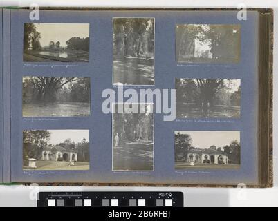 Gezicht op het paleis van de gouverneur-generaal in Buitenzorg, met op de voorgrond de Grote vijver Onderdeel van Reisalbum met foto's van bedrijvigheid en beziens Stockfoto