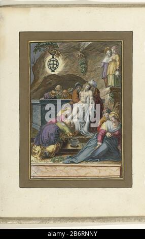 Graflegging Passie van Christus (serietitel) Grabung Passion of Christ (Serientitel) Eigenschaftstyp: Bilderalbum-Blatt Seriennr.: 12 / 13Objektnummer: RP-P-2007-725-12Katalogogusreferentie: New Hollstein Dutch 48-1 (2) Hinweis: De Gheyn FamilyNew Hollstein Dutch 68-1 (Beschreibung: Karel Mander) Beschreibung: Karel van 2 Zwei Männer und zwei Frauen heben sich, um es in einen großen Steinsarkophag den Leichnam Christi zu legen. Rechts im Vordergrund zwei sitzende Frauen. Direkt auf einem Felsen stehen zwei Frauen. Zwölfter Druck in einer Reihe von Aufführungen der Leidenschaft. Druck ist Teil eines Albums. Hersteller: Druckmaschine: Zacharias Dole Stockfoto