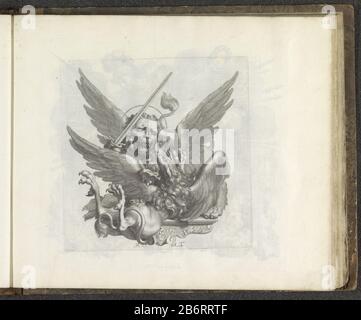 Griffioen verslagen door de leeuw van Sint Marcus Numismata virorum illustrum ex Barbadica gente (serietitel) eine Konsole mit griffin. Es wird mit schwerem d vom Markuslöwen (Venedig) besiegt. Hier siegt das gute über Das Böse. Der Druck ist Teil eines Albums. Hersteller: Druckmaschine: Robert Audenaerd (denkmalgeschütztes Gebäude) Kunde: Giovanni Francesco Barbarigo (denkmalgeschütztes Eigentum) Ort Herstellung: Rom Datum: 1673 - 1743 Physische Merkmale: Fahrzeugmaterial: Papiertechnik: Enra (Druckverfahren) Abmessungen: Bogenrand: H: 185 mm × W 182 mm Betreff: Griffin (Löwe/Adler); Griffo (RIPA) Löwe (möglicherweise Stockfoto