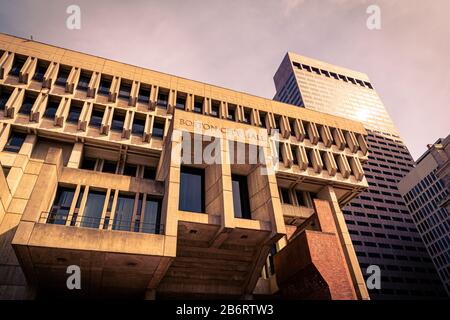 Boston MA USA - ca. märz 2020 - Boston City Hall Stockfoto