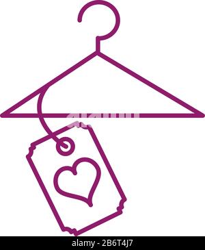 Aufhänger Symbol von Shop, Linien-Symbol Vektorgrafiken Design Stock Vektor