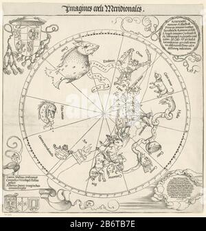 Hemelkaart van het zuidelijk halfrond Imaginiert coeli meridionales (titel op object) Sterrenkaarten (serietitel) Sky-Karte der südlichen HalfrondImagines coeli Meridionales (title object) Sternenkarten (Series title) Objekttyp: Bildobjektnummer: RP-P-ob-1494Catalogusie (152-4 Mark) Markenkollektor: 152-4 (252-4) Markenkollektoren: 252-4) Druckereiherr Albrecht Dürer (denkmalgeschütztes Gebäude), entworfen von Conrad Heinfogel (denkmalgeschütztes Gebäude) Verleger: Johann Stabius (denkmalgeschütztes Eigentum) zugewiesen an: Matthaeus lang von Wellenburg (Objektliste) Comm Stockfoto