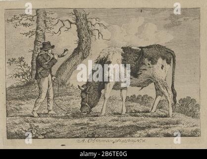 Herder traf Koe Studies van koeien, schapen en en geiten (serietitel) Shepherd mit KoeStudies von Kühen, Schafen und Ziegen (Serientitel) Objektart: Print Seriennummer: 16 / 20Objectnummer: RP-P-1913-2309 Aufschriften / Marken: Sammlermarke, Verso, gestempelt: Lugt 2228 Hersteller : Druckerhersteller Anthony Oberman (Ort) Gestempeltes Datum: Herstellung: Amsterdam Sep 1810 Physikalische Merkmale: Ätzmaterial: Papiertechnik: Ätzmaße: Plattenkante: H 116 mm × W 170 mmToelichtingCollectie De la Faille Thema: Herding, Herdsmann, Herdsfrau, Hirte, Schäferin, Kuhherde usw. Blast Th Stockfoto