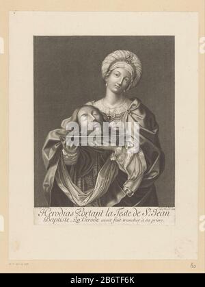 Herodias met het hoofd van Johannes de Oper Herodias Portant la teste de St Jean Baptiste (titel op object) Herodias mit dem Kopf Johannes des Täufers Herodias portant la teste de St. Jean Baptiste (...) (title object) Objekttyp: Picture Item Number: RP-P-ob-4751,5Catalogusreferentie: IFF 17. siècle 97 Aufschriften/Marken: Sammlermarke, Verso, gestempelt: Lugt 240 Hersteller: Druckmaschine: Nicolas Bazin (börsennotiertes Objekt) zum Gemälde von Guido Reni (börsennotiertes Eigentum) Privilegien-Anbieter: Französische Krone (börsennotiertes Eigentum) Herstellung: Frankreich Datum: 1688 Material: Papiertechnik: Engr Stockfoto