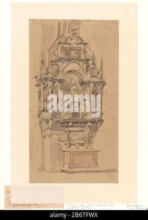 Het Allerheiligenaltaar in de kathedraal van Trier Der Heiligen-Altar im Trierer Dom Objekttyp: Zeichnung Objektnummer: RP-T 1957-219 Hersteller : Künstler Johannes Bosboom Datum: 187-1981 Physikalische Merkmale: Bleistift, Stift und braune Tinte, Bürste und braunes bis braunes Papiermaterial: Papiertinte Bleistift-Technik: Stift-/Pinselmaße: H 467 mm × W 255 mm Betreff: Namen historischer Bauten, Stätten, Straßen usw. (ALLE HEILIGEN) Grabbau, monumentaler Graberzbischöfe, Bischof usw. (Römisch-Katholische) historische Person (METTERNICH, Lothar von) - andere Darstellungen, zu Denen der gehört Stockfoto
