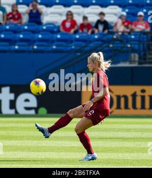 Frisco, Texas, USA. März 2020. Englands Spieler stoppt den Pass. Credit: Hoss McBain/ZUMA Wire/Alamy Live News Stockfoto