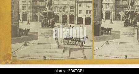 Das Radetzky-Denkmal auf Malostranské náměstí, Prager Radetzky-Denkmal auf der kleinen Seite (Titelobjekt) Prag (Serientitel Objekt) Objekttyp: Stereobilie Artikelnummer: RP-F12797 Aufschriften/Marken: Nummer, Verso, gedruckt: '33 .'ophrift, verso, gedruckt: 'K. Pr. Hoffotograf'winkeliersmerk, verso, gestempelt: "Zur Stadt Paris 596 / 1'opschrift, verso, handschriftlich:' 4322/25 oder 2.75." Hersteller: Fotograf: František Fridrich (denkmalgeschütztes Gebäude) Herausgeber: František Fridrich (denkmalgeschütztes Gebäude) Ort Herstellung: Prag Datum: 1855-88 Material: Pappe Papiertechnik: Albumin Stockfoto