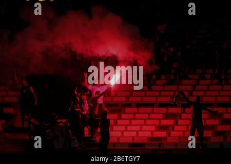 Estadio Monumental David Arellano. März 2020. Santiago, Chile; Copa Libertadores, Colo Colo gegen Athletico Paranaense; Anhänger von Colo-Colo Credit: Action Plus Sports/Alamy Live News Stockfoto