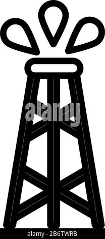 Ölabsaugung, Linienart Symbol Vektorgrafik Design Stock Vektor