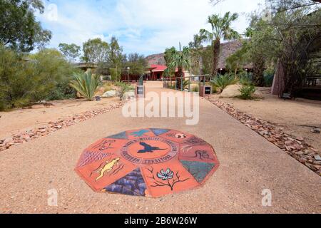 Eintritt in den berühmten Alice Springs Desert Park, Northern Territory, NT, Australien Stockfoto