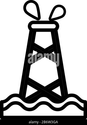 Ölabsaugung, Linienart Symbol Vektorgrafik Design Stock Vektor
