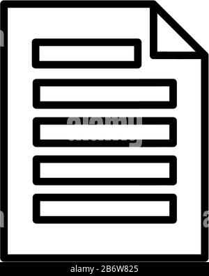 Dokument geschrieben, Linienart Symbol Vektorgrafik Design Stock Vektor