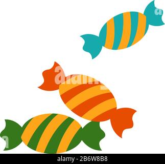 Bonbons, Illustration, Vektor auf weißem Hintergrund. Stock Vektor