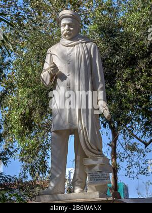 März 2020 Statue von Gopal Krishna Gokhale Patriot und Staatsmann; Bombay Fort Mumbai; Maharashtra; Indien Stockfoto