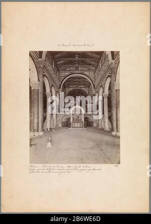 Interieur van de kerk San Miniato al Monte te Florence, met zicht op het koor Interior der Kirche San Miniato al Monte in Florenz, überblickend auf den Chorobjekttyp: Bild Artikelnummer: RP-F 00-4057 Aufschriften / Marken: Umschrift, auf dem Boden ein Niella-Trimm 1207.'opschrift, Rekto handschriftlich "CWN." (Staat für CW Nijhoff, Direktor der Kunstnijverheidsschule Quellinus.) Sammlermarke, verso, "Quellinusschool FRENCH Halsstraat 14", Stempel des Kunstsammlers "Gabriel's EDUCATION" Stockfoto