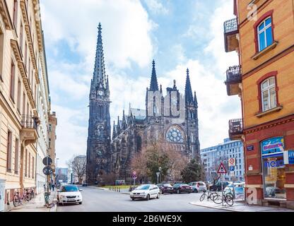 LEIPZIG, Deutschland - ca. März 2018: Die peterskirche Leipzig Stadt in Deutschland Stockfoto