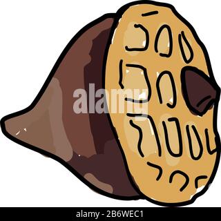 Erdnussbutterkeks, Illustration, Vektor auf weißem Hintergrund. Stock Vektor