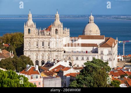 Die Kirche von Sao Vicente von Fora in Lissabon Stockfoto