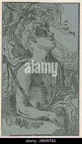 Johannes de Doper in de wildernis Johannes der Täufer, auf halber Länge, mit einem Baum. Für ihn eine Heuschrecke und eine Wabe. Neben ihm ein Lam. Hersteller: Druckmaschine: Hendrick Goltzius (zugeschrieben) eigenes Design: Hendrick Goltzius (zugeschrieben) Herausgeber: Hendrick Goltzius (zugeschrieben) Ort Herstellung: Haarlem dating: 1593 - 1597 Physikalische Merkmale: Chiaroscuro Holzschnitt; Linienblock auf blauem Papier Material: Papiertechnik: Chiaroscuro Format: Blatt: H 237 mm × W: 141 Mm Johannes der Täufer; mögliche Attribute: Buch, Kreuz, Tauf, Wabe, Lamm, Stab Stockfoto