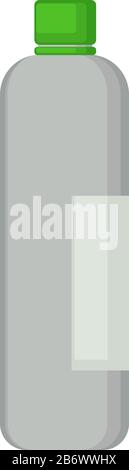Aceton in Flasche, Abbildung, Vektor auf weißem Hintergrund. Stock Vektor