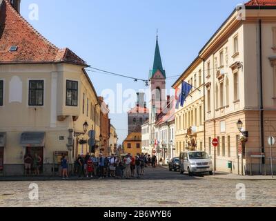 Blick vom Markusplatz in zagreb, Kroatien Stockfoto