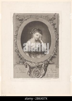 Jonge vrouw met Hand aan haar hoofd Jonge vrouw met Hand aan haar hoofd Object Type: Prent Objectnummer: RP-P-1960-309Catalogusreferentie: IFF 18e siècle 49-4(4) Inscriptions / Merken: Collector's Mark, verso, gestempeld: Lugt 2228 Hersteller : inguard op François Objekt: Jean-Baptiste van meueld: Jean-Baptiste van moueld (Objekt) Charles Le Père & Pierre-Michel Avaulez (vermeld op object)opgedragen door: Charles Le Père & Pierre-Michel Avaulez (vermeld op object)opgedragen aan: Madame de Luynes (vermeld op object)Plaats manufy: Prentmaker: Frankrijk Stockfoto