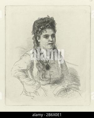 Jonge vrouw traf MEDAILLON EINE Frau mit einer Kette mit Medaillon um den Hals und in der linken geöffneten geschlagenen Boek. Hersteller : Druckerhersteller Jacob Taanman ( aufgeführt auf dem Objekt) Ort Herstellung: Amsterdam Datum: 1872 Physikalische Merkmale: Ätzmaterial: Papiertechnik: Ätzmaße: Plattenkante: H 138 mm × W 118 mm Betreff: Erwachsene Damenbekleidung (+ Damenbekleidung) Buch Stockfoto