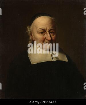 Joost van den Vondel (1587-1679) Dichter, SK-A-1954 Porträt von Joost van den Vondel, Dichter, im Alter von 87 Jahren. Büste, dreiviertel bis rechts. Hersteller: Maler: Philips Koninck Datum: 1674 Physische Eigenschaften: Öl auf Leinwand Material: Öltuch Abmessungen: Halterung: H 62 cm. B × 54 cm Außenabmessungen: D 8 cm. (Inklusive Träger SK-L-4341.) Onderwerpwie: Joost van den Vondel Stockfoto