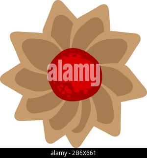 Blume süße Plätzchen, Illustration, Vektor auf weißem Hintergrund. Stock Vektor
