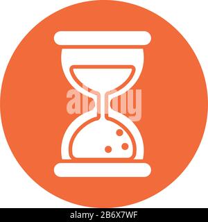 Niedliche Sanduhr, Silhouetten-Symbol-Vektorgrafik-Design Stock Vektor