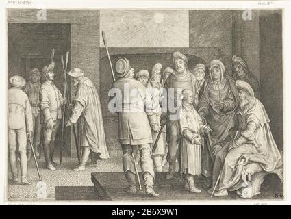 Jozef legt aan Jakob zijn tweede dreom uit Verhaal van Jozef (serietitel) Joseph erklärt Jacob seinen zweiten Traum uitVerhaal Joseph (Serientitel) Immobilientyp: Print Seriennummer: 1 / 6Objectnummer: RP-P-BI 5067Catalogusreferentie: Hollstein Dutch Opperking: 3 (drei Marken): RMA: Die vorliegenden Aufschriften: Sammlermarke, rechts unten, gestempelt: Lugt 1967 Sammlermarke, Verso, gestempelt: Lugt 2228 Hersteller: Druckmaschine: Nicolaes de Bruyn (denkmalgeschütztes Gebäude) in seinem Entwurf: Nicolaes de Bruyn (denkmalgeschütztes Gebäude) Inspiration: Lucas van Leyden Place Manufacturer: Niederlande Stockfoto