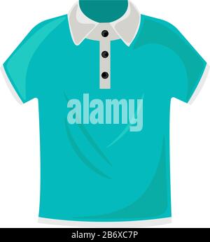 Blaues Hemd, Illustration, Vektor auf weißem Hintergrund. Stock Vektor