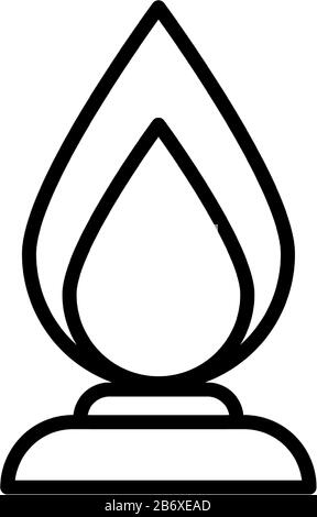 Feuerflamme, Linienart Symbol Vektorgrafik Design Stock Vektor