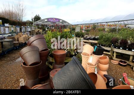 Allgemeine Ansichten von Brick Kiln Garden Center, Chichester, West Sussex, Großbritannien. Stockfoto