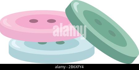 Farbige Schaltflächen, Abbildung, Vektor auf weißem Hintergrund. Stock Vektor