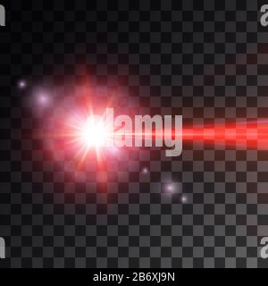Roter Laserstrahl, Vektorgrafiken Stock Vektor