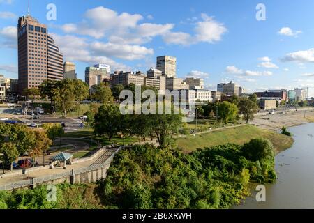 USA,Deep South, Tennessee, Memphis * Lokalkaption * * USA, Deep South, Tennessee, Memphis, Stadt, Skyline, Waterfront, american, Southern Stockfoto