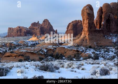USA, Southwest, Utah, Moab, Arches National Park, Windows-Bereich Stockfoto