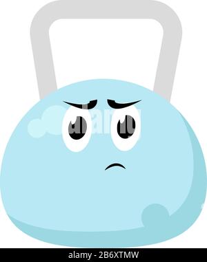 Kettlebell, Illustration, Vektor auf weißem Hintergrund. Stock Vektor