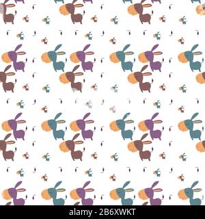 Esel-Muster, Abbildung, Vektor auf weißem Hintergrund. Stock Vektor