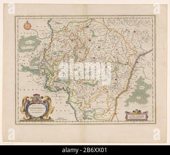 Kaart van het hertogdom Luxemburg Ducatus Lutzenburgensis Nova et accurata descriptio (titel op object) Karte des Herzogthums Luxemburg. Links unter dem Titel Kartusche mit den Oberarmen des Herzogthums Luxemburg. Rechts eine Kartusche mit zwei Sticks Skala. Die Karte wird mit einer Gradskala entlang der Kanten geliefert. Mit lateinischem Text auf Verso. Hersteller: Druckereiunternehmen: Anonymer Verleger John Janssonius (zurückgewiesene Zuschreibung) Verleger John Janssonius von Waesberge (I) Herstellung: Amsterdam Datum: 1666 - ca. 1680 Physische Merkmale: Engra, handfarbig; mit Text auf dem Druckmaterial von Verso: Stockfoto