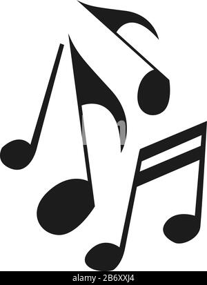 Noten, Illustration, Vektor auf weißem Hintergrund. Stock Vektor