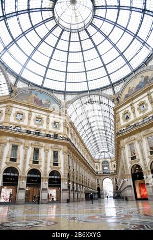 Mailand, Italien. März 2020. Mailand, CORONAVIRUS - Situation der Stadt nach den letzten Verordnungen. Auf dem Foto: Die Galerie Credit: Independent Photo Agency/Alamy Live News Stockfoto